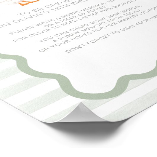 One Silly Goose 1st Birthday Time Capsule Sign Poster (Hoek)