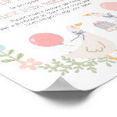 One Silly Goose 1st Birthday Time Capsule Sign Poster (Hoek)