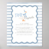 One Silly Goose 1st Birthday Time Capsule Sign Poster (Voorkant)