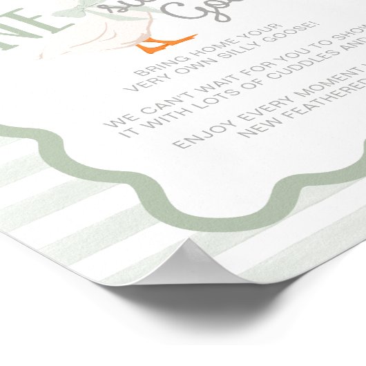 One Silly Goose Adoption Sign  Poster (Hoek)