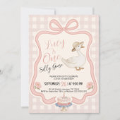One Silly Goose Birthday Invitation Kaart (Voorkant)
