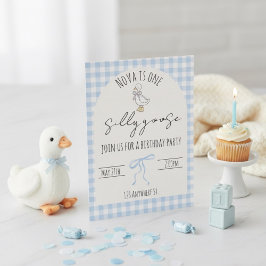 One silly goose. Birthday invitation Kaart