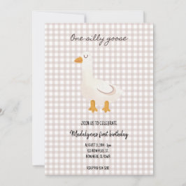 one silly goose birthday invitation kaart