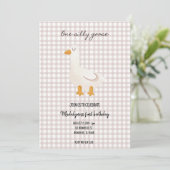 one silly goose birthday invitation kaart (Staand voorkant)