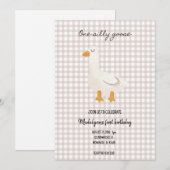 one silly goose birthday invitation kaart (Voorkant / Achterkant)