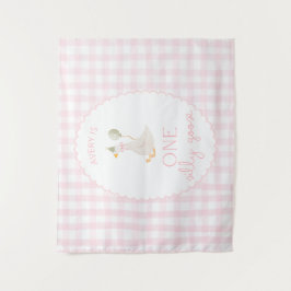 One Silly Goose Birthday Personalized Banner 1st Wandkleed