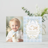 One Silly Goose Birthday Photo Thank you card Kaart (Staand voorkant)