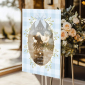 One Silly Goose Blue Gingham Birthday Welcome Acryl Bord