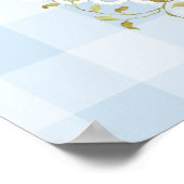 One Silly Goose Blue Gingham Birthday Welcome Poster (Hoek)
