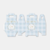 One Silly Goose Blue Gingham Boy 1st Birthday Bedankdoosjes (Uitgevouwen)