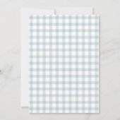 ONE Silly Goose Blue Gingham Boy First Birthday  Kaart (Achterkant)