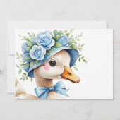 One Silly Goose Boy 1st Birthday  Invitation Kaart (Achterkant)