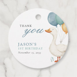One Silly Goose Boy 1st Birthday Party Bedankjes Labels