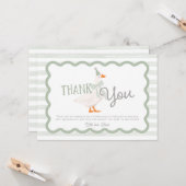 One Silly Goose Boy 1st Birthday Thank You Kaart (Voorkant / Achterkant in situ)