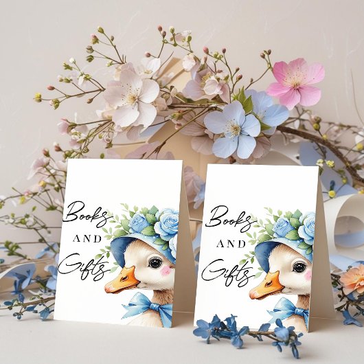 One Silly Goose Boy baby shower books gifts Reclamebord Met Voetstuk