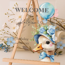 One Silly Goose Boy Birthday Acryl Bord