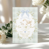 One Silly Goose Boy Gingham 1st Birthday Kaart