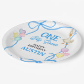 One Silly Goose Boys First Birthday Papieren Bordje (Gekanteld)