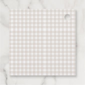 One Silly Goose Brown Bow 1st Birthday Bedankjes Labels (Achterkant)