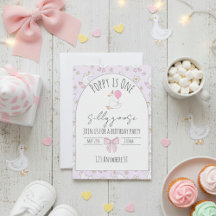 one silly goose first birthday invite