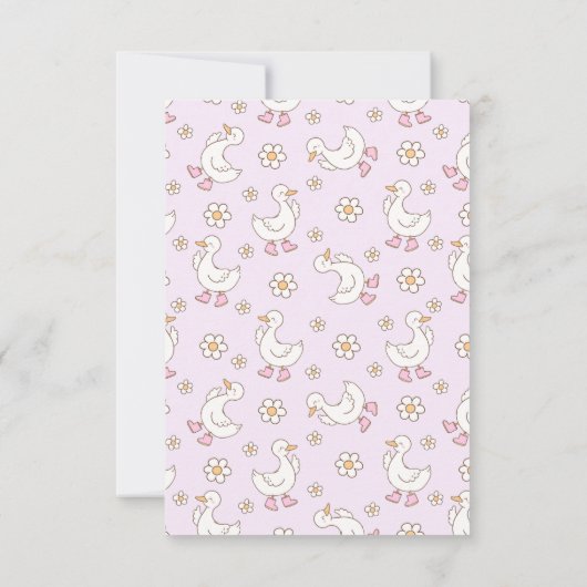 one silly goose first birthday invite kaart (Achterkant)