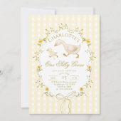 One Silly Goose Gender neutral 1st Birthday Kaart (Voorkant)