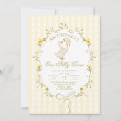 One Silly Goose Gender neutral  1st Birthday Kaart (Voorkant)