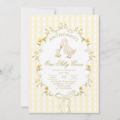 One Silly Goose Gender neutral 1st Birthday Kaart (Voorkant)