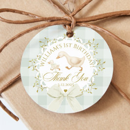One Silly Goose Gender neutral Sage Birthday Bedankjes Labels
