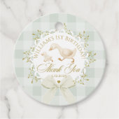 One Silly Goose Gender neutral Sage Birthday Bedankjes Labels (Voorkant)