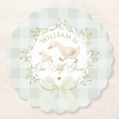 One Silly Goose Gender neutral Sage Birthday Kartonnen Onderzetters (Voorkant)