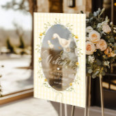 One Silly Goose Gingham 1st Birthday Welcome Acryl Bord