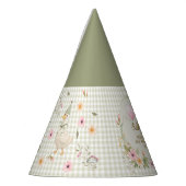 One Silly Goose Gingham Floral Birthday Party Hat Feesthoedjes (Links)