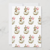 One Silly Goose Girl 1st Birthday  Kaart (Achterkant)