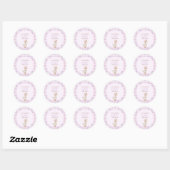 One Silly Goose Girl 1st Birthday Party Thank You Ronde Sticker (Vel)