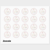 One Silly Goose Girls 1st Birthday Pink Gingham Ronde Sticker (Vel)