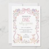 One Silly Goose, Goose Party, First Birthday  Kaart (Voorkant)