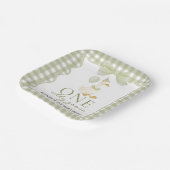 One Silly Goose Green 1st Birthday Paper Plate Papieren Bordje (Gebogen)