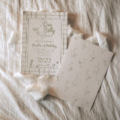 One Silly Goose Green Drawn 1st First Birthday Kaart