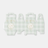 One Silly Goose Green Gingham 1st Birthday Bedankdoosjes (Uitgevouwen)