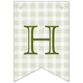 One Silly Goose Green Gingham Baby First Birthday Vlaggetjes (Tweede vlag)