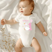 One silly Goose Personalize name First birthday Romper