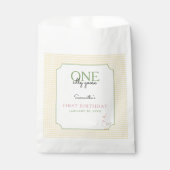 One Silly Goose Pink and Gingham 1st Birthday Bedankzakje (Voorkant)