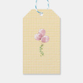 One Silly Goose Pink and Gingham 1st Birthday Cadeaulabel (Achterkant)