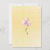 One Silly Goose Pink and Gingham 1st Birthday Kaart (Achterkant)