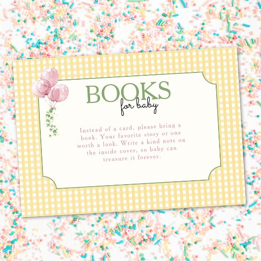 One Silly Goose Pink Balloons Books for Baby Informatiekaartje