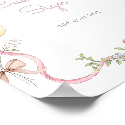 One Silly Goose Pink Bow Custom Poster (Hoek)