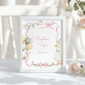 One Silly Goose Pink Bow Custom Poster