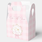 One Silly Goose Pink Gingham 1st Birthday Bedankdoosjes (Geopend)
