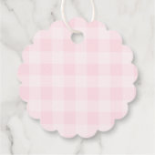 One Silly Goose Pink Gingham Whimsical Thank you Bedankjes Labels (Achterkant)